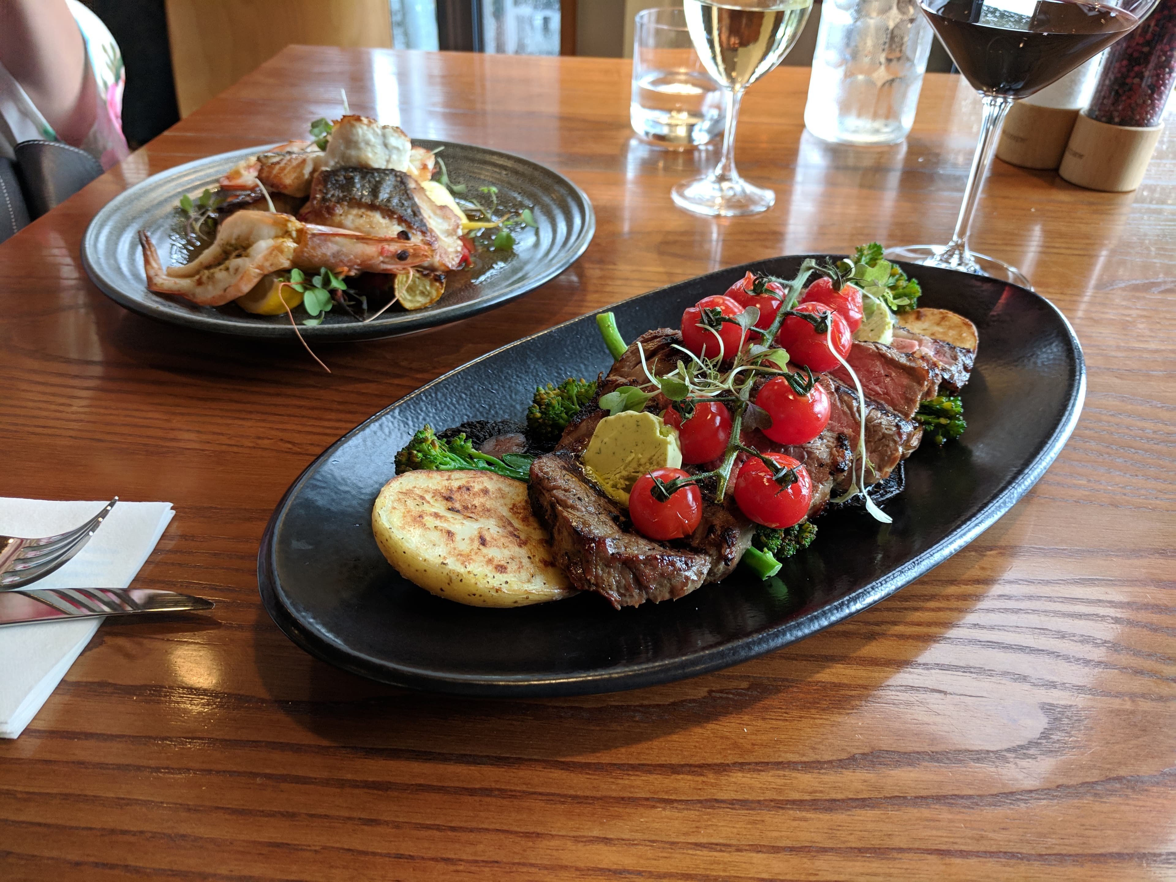 Fancy lunch at Mt. Difficulty Winery