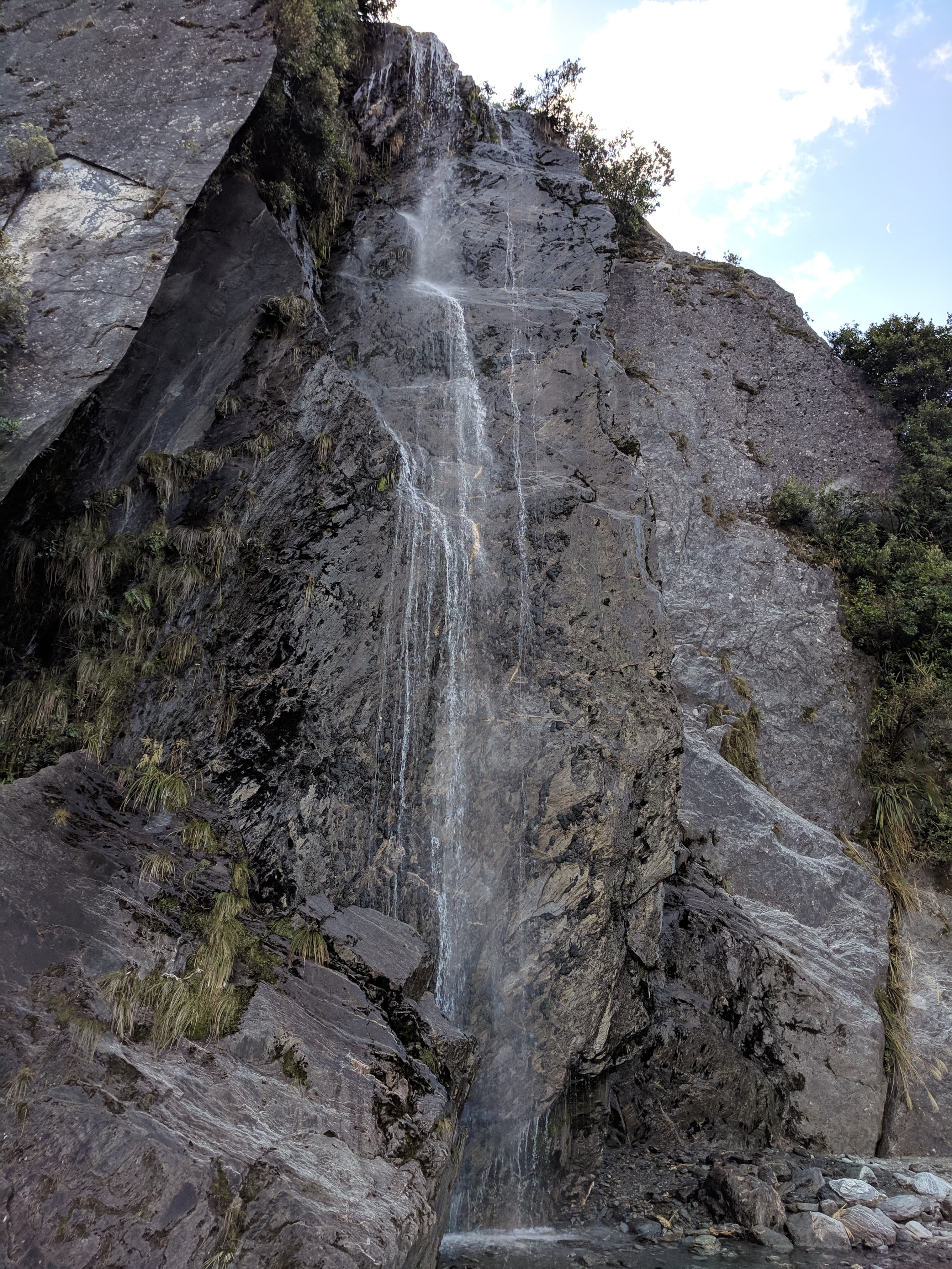 Cool waterfall near Franz Josef Glacier