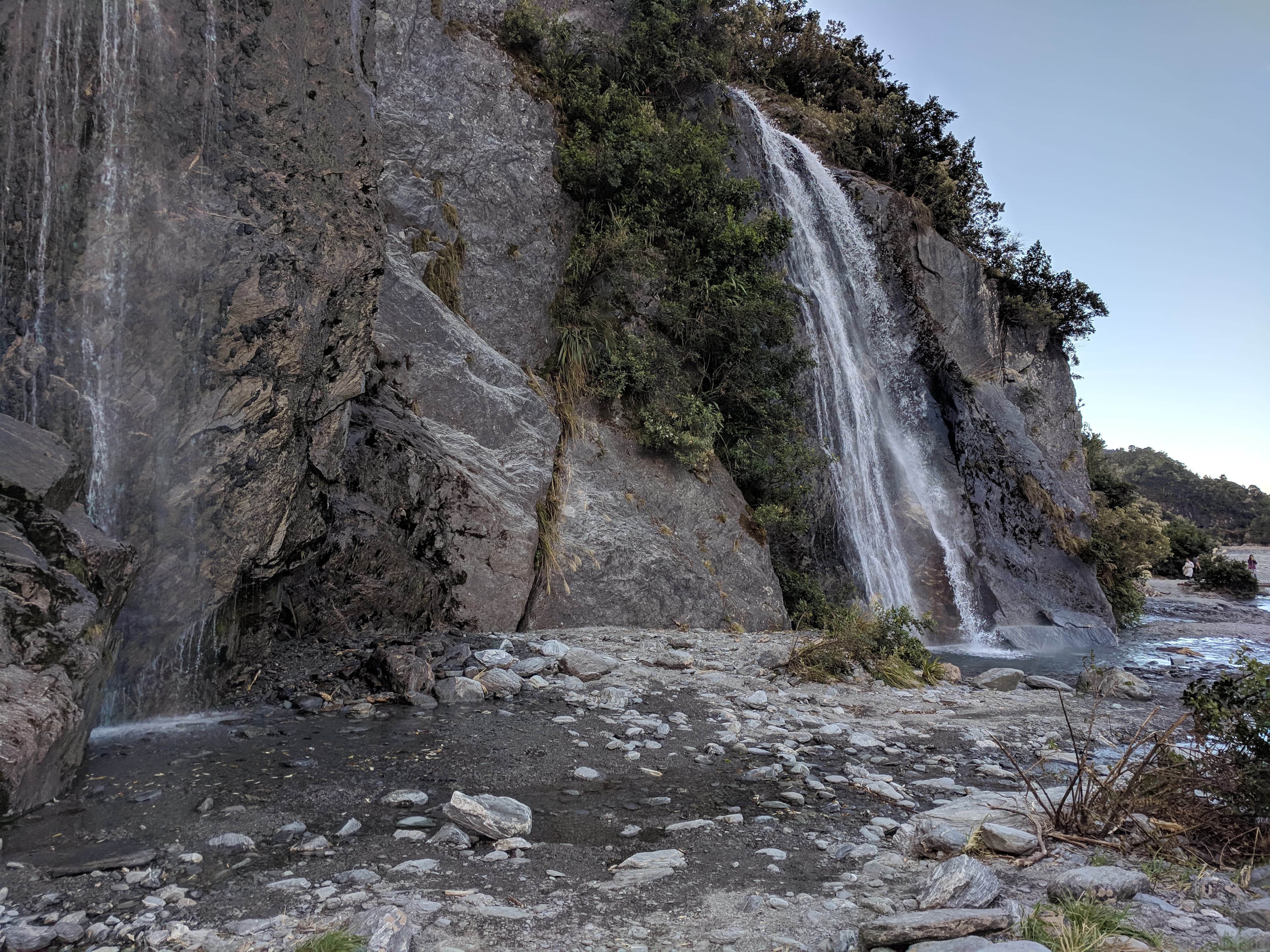 Cool waterfalls near Franz Josef Glacier