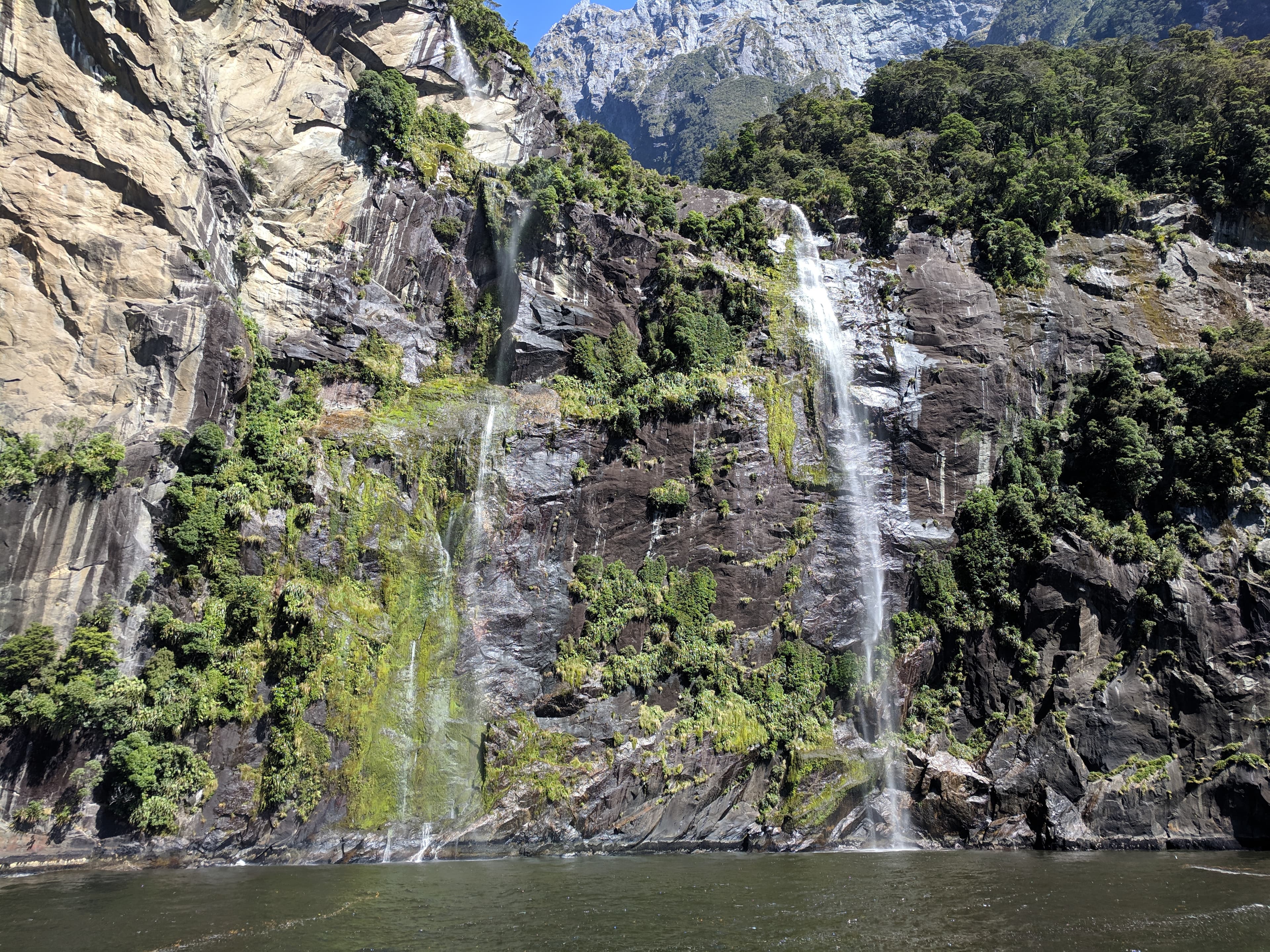 Waterfalls further in Milford Sound