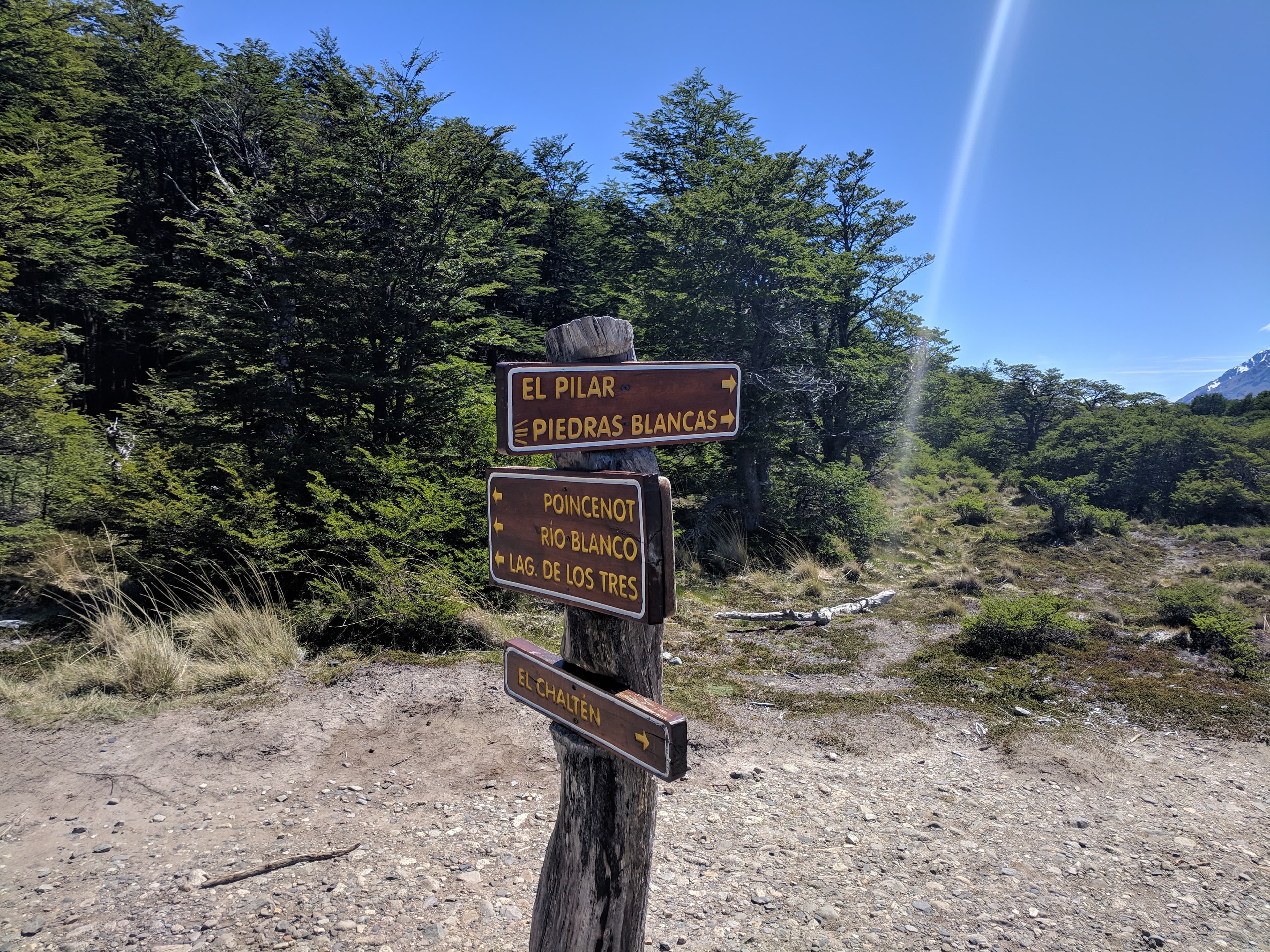 Fork to Mirador Piedras Blancas