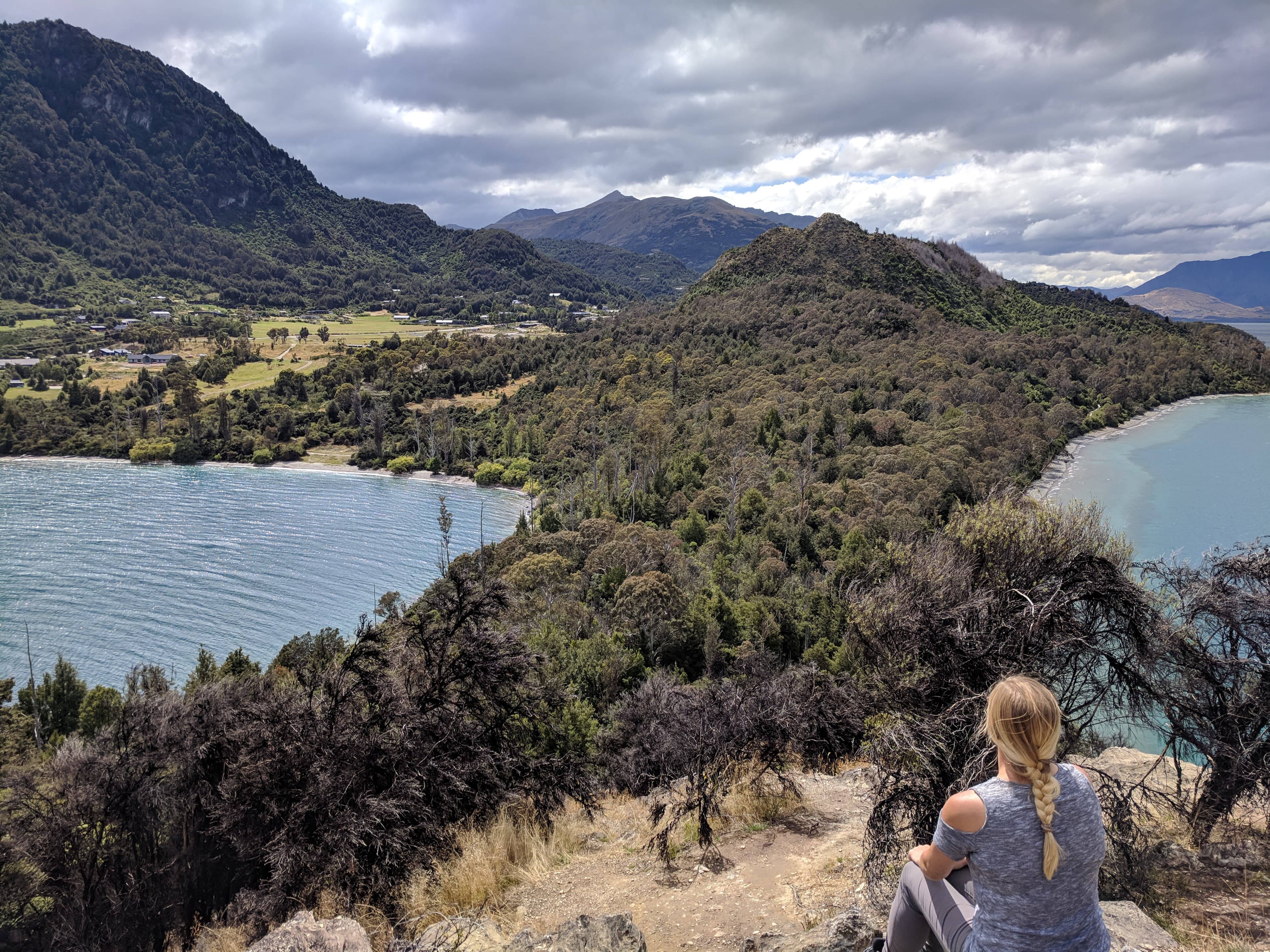 Lauren enjoying the view from Bob's Cove Track