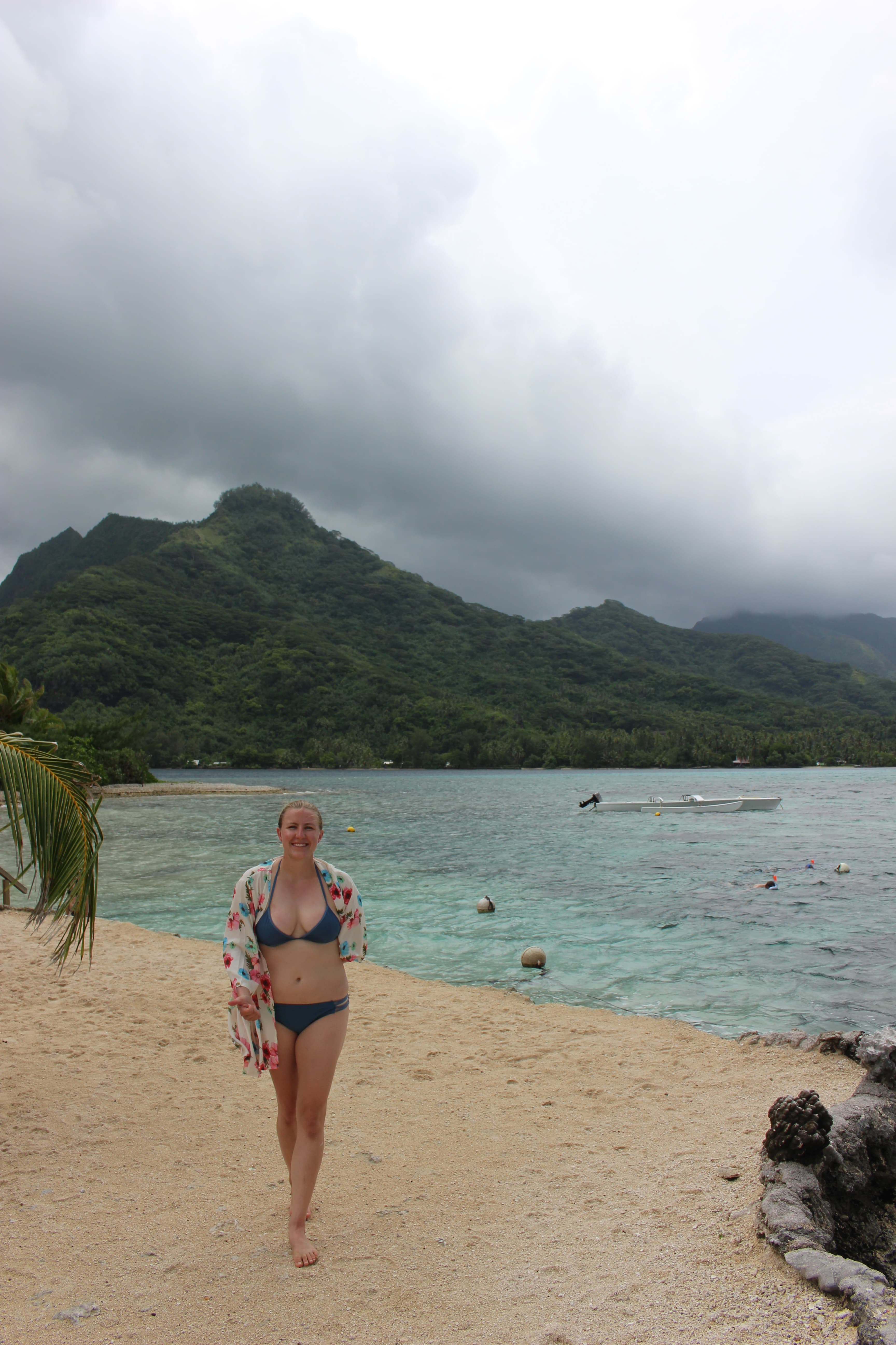 Lauren at the beach at Lagoonarium