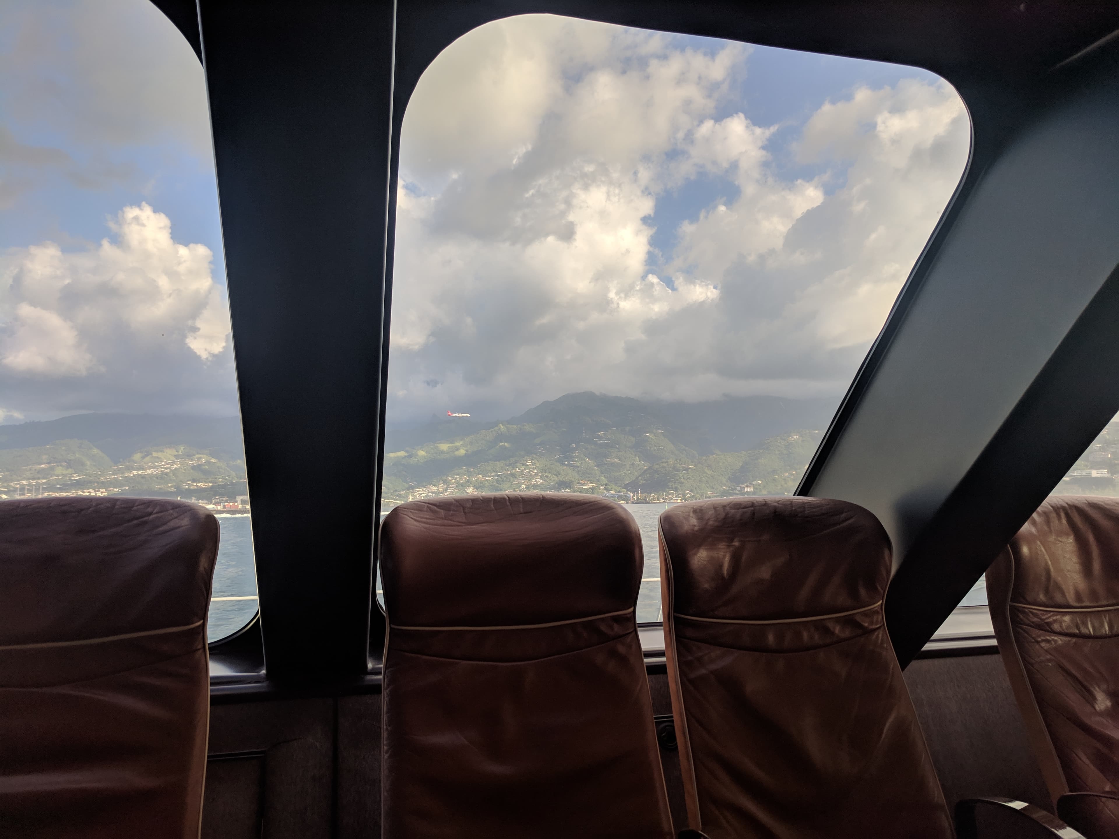Tahiti from the ship port windows