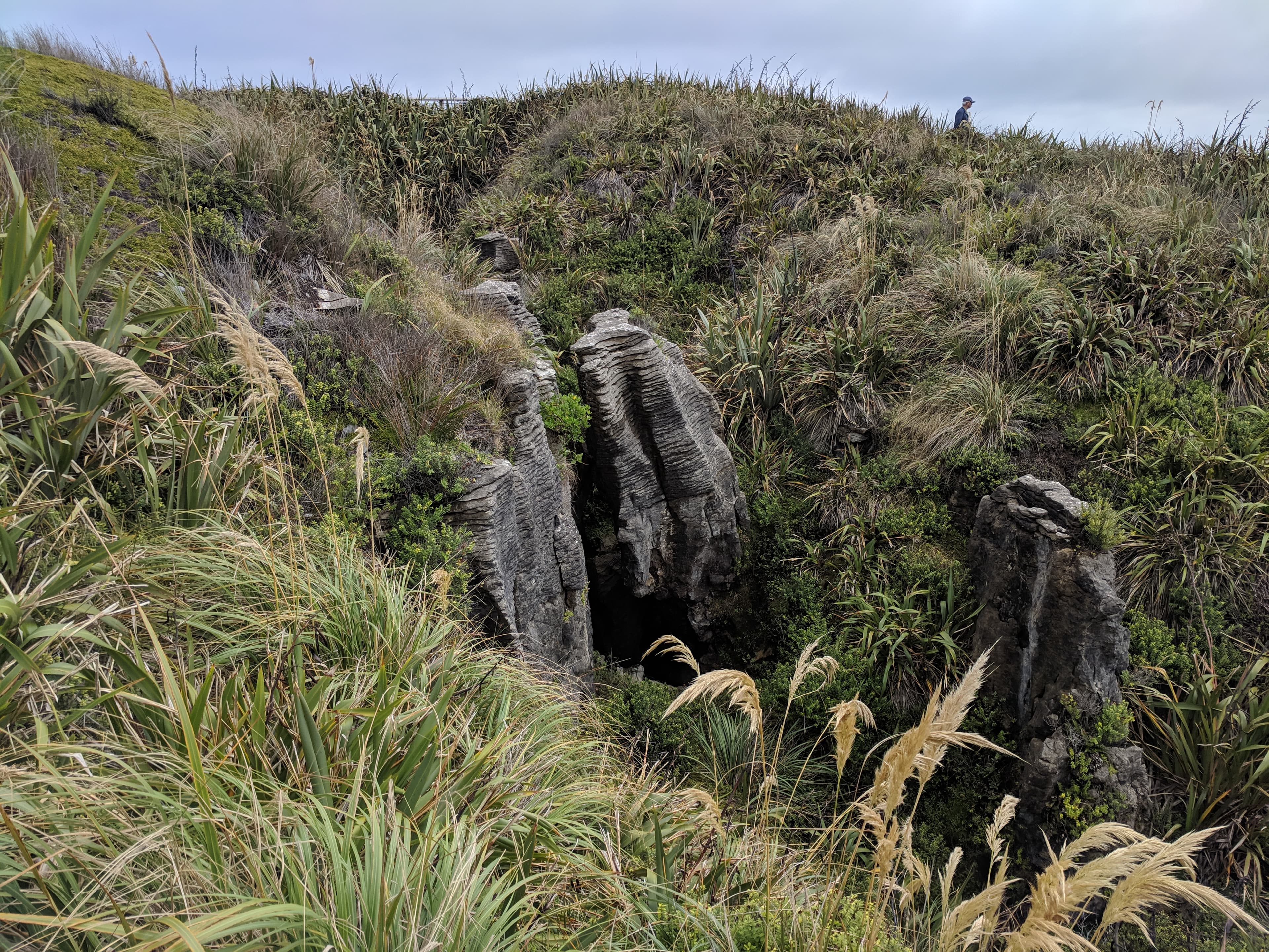 Some of the inner rock formations at Punakaiki Pancakes