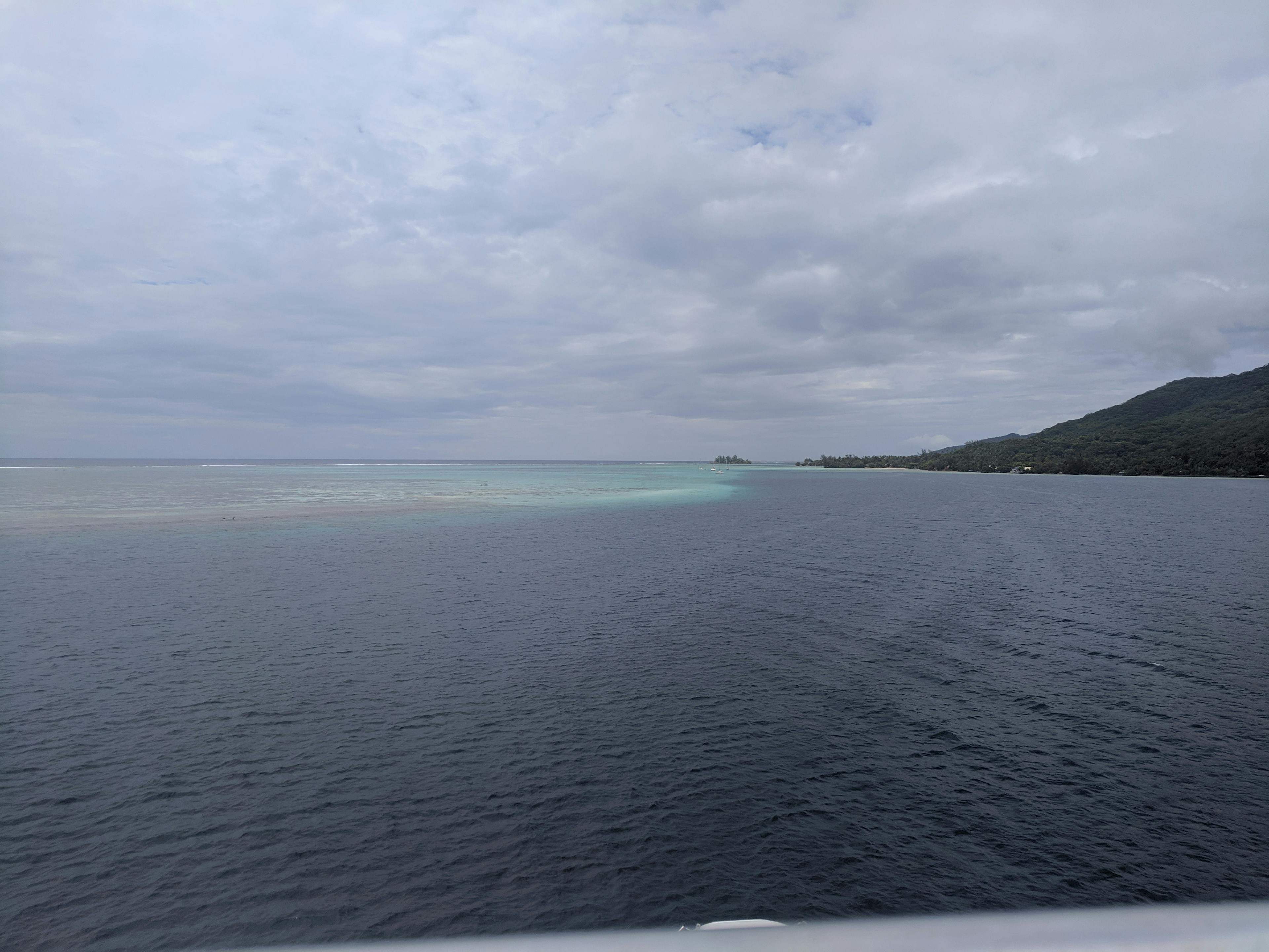 Blue seas off the coast of Mo’orea