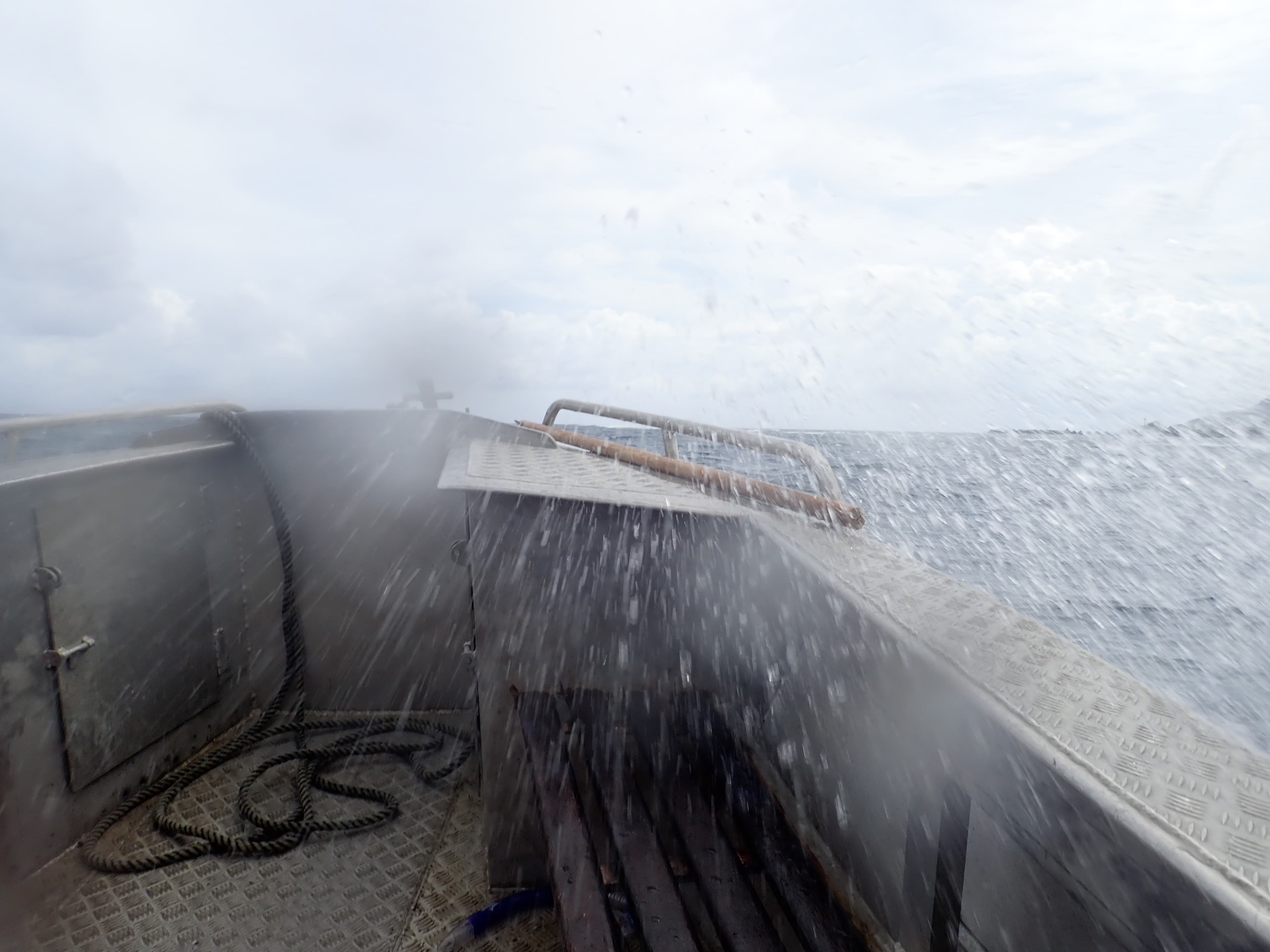 Rough waters during the dive