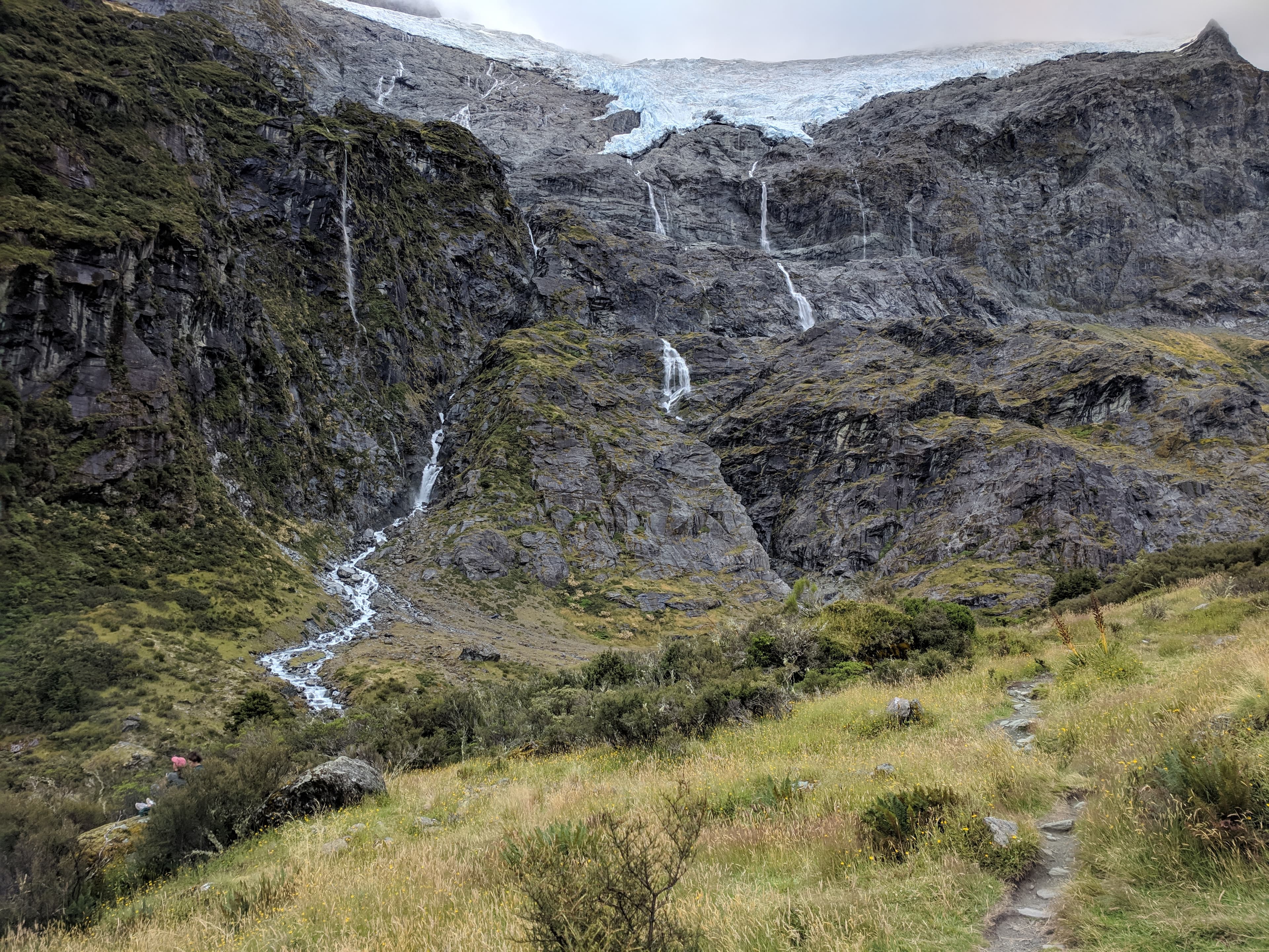 Waterfalls near Rob Roy Glacier