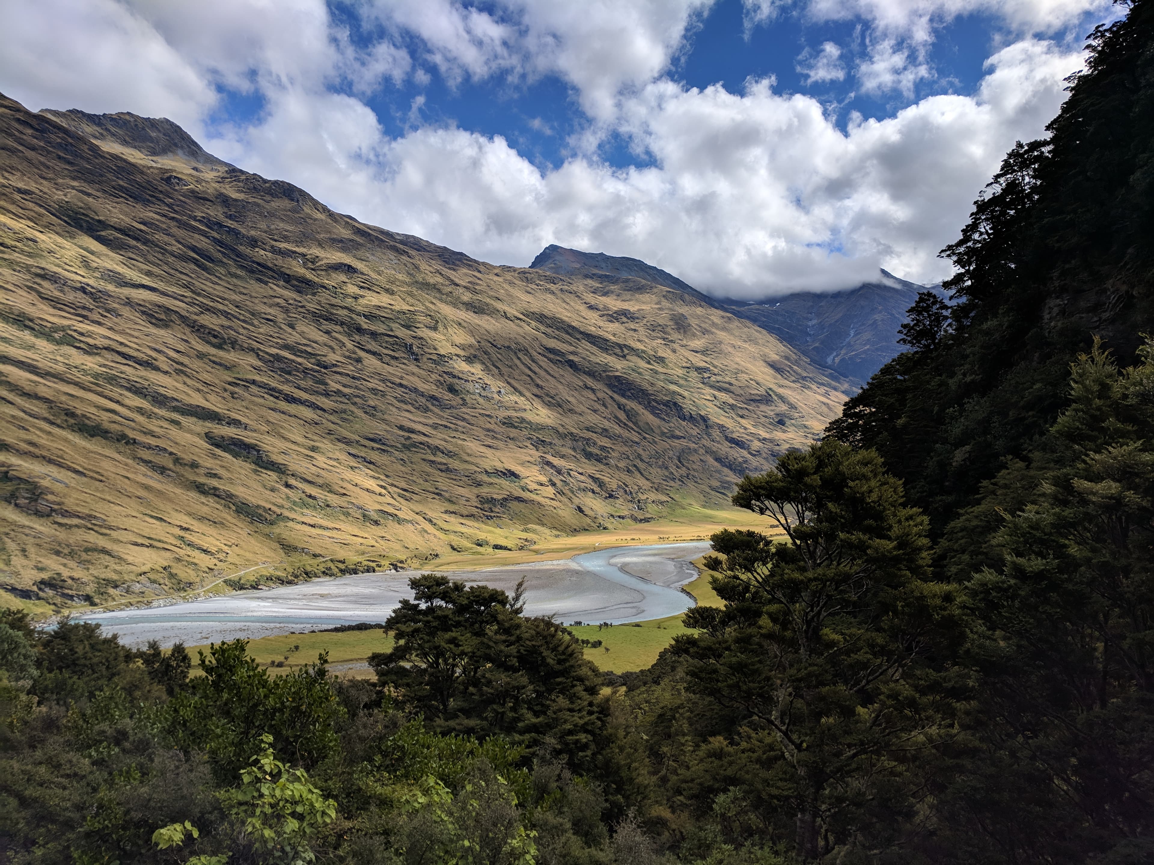 River through valley near Rob Roy Glacier