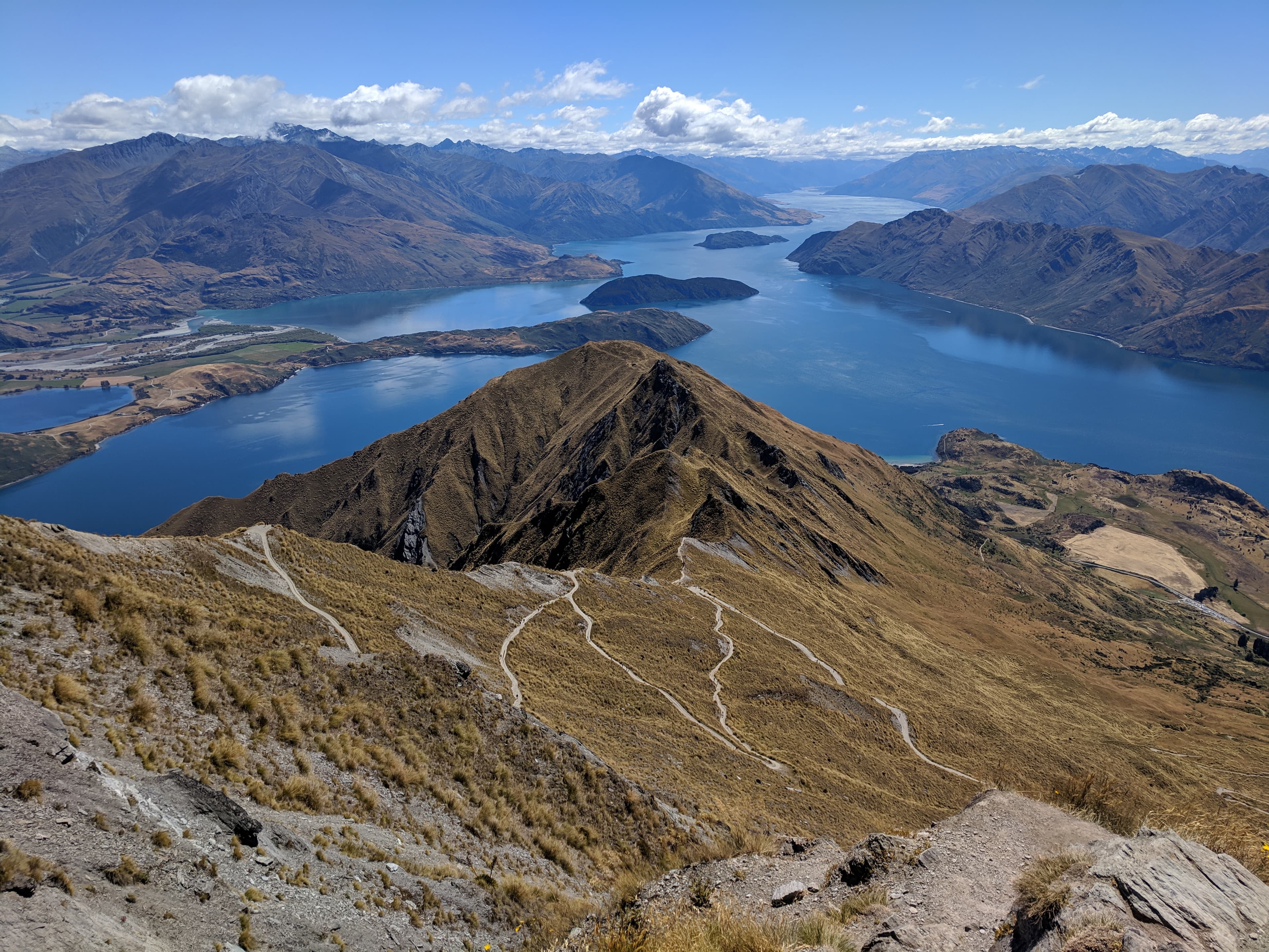 Lakes from atop Roys Peak