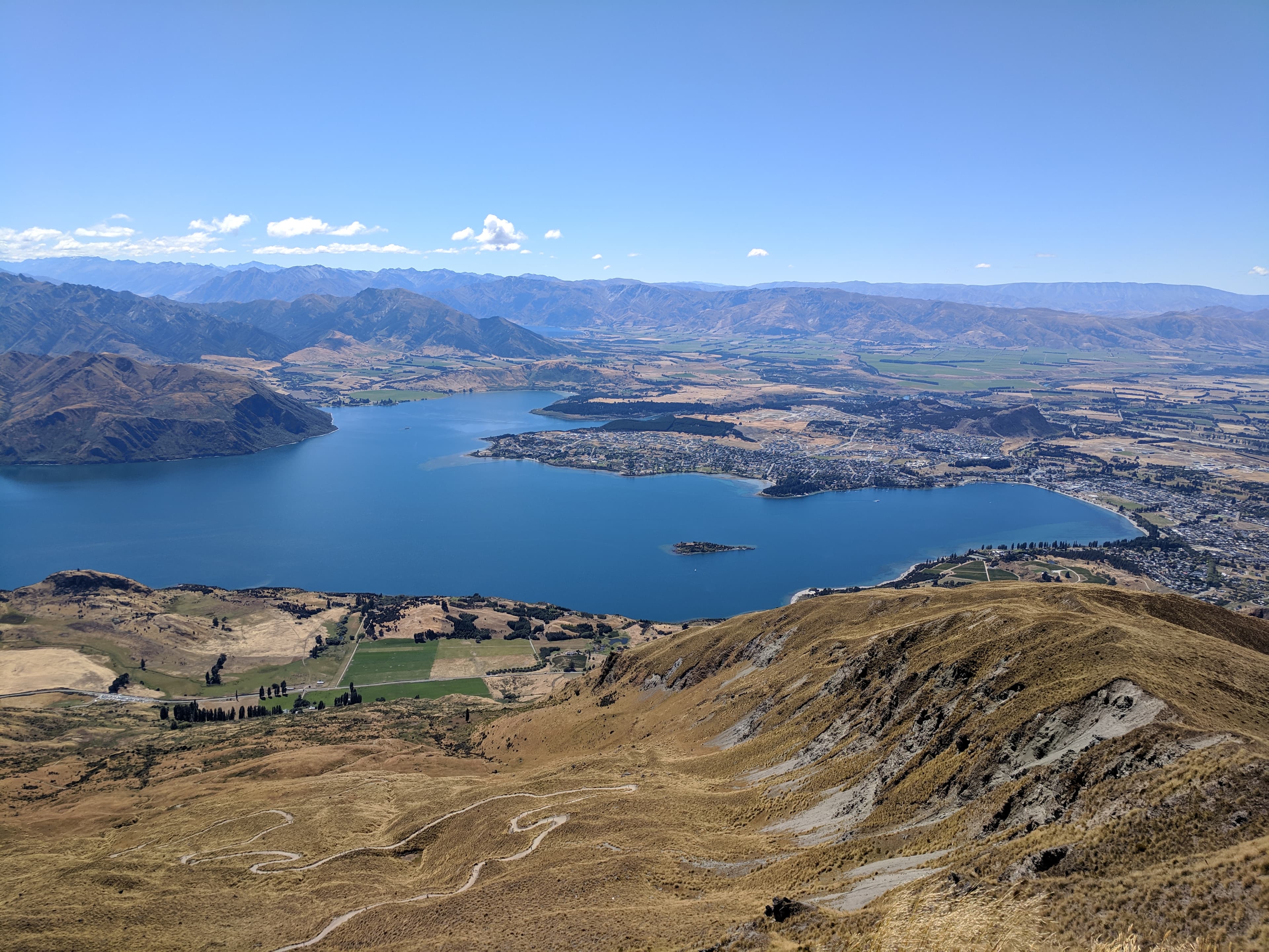 Looking at Wanaka from Roys Peak