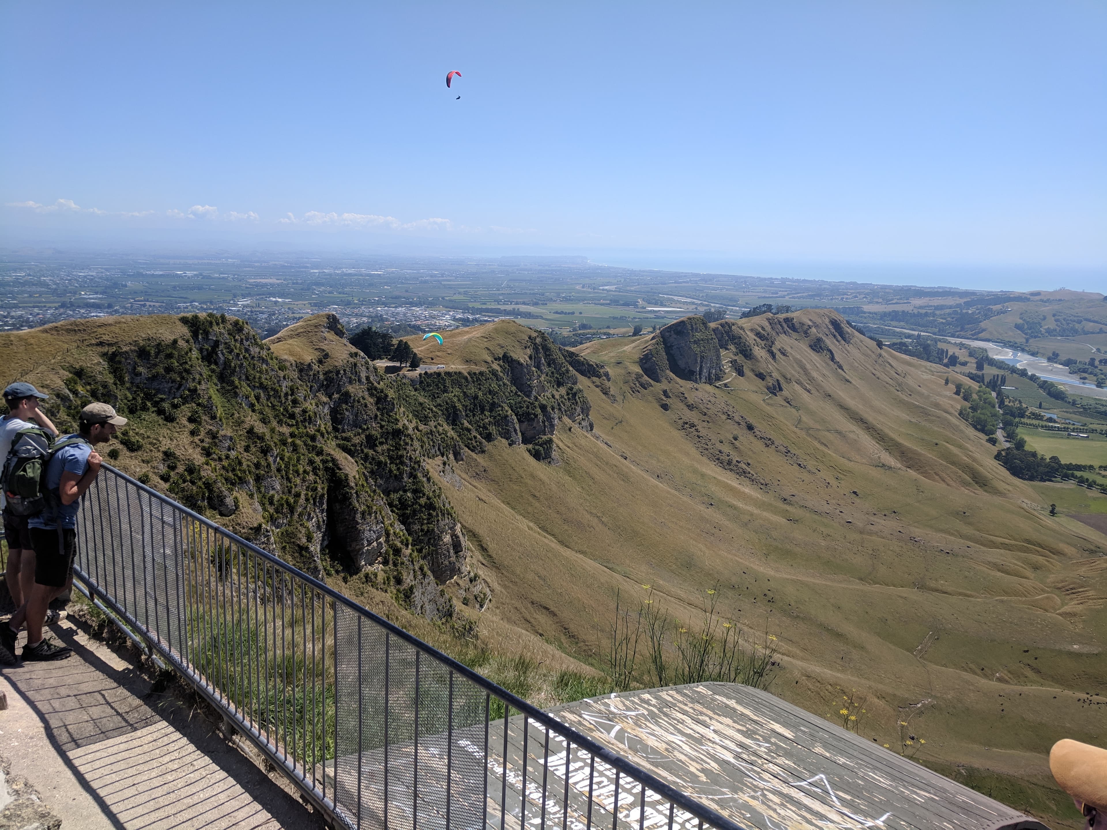 A Hang glider above Te Mata Peak