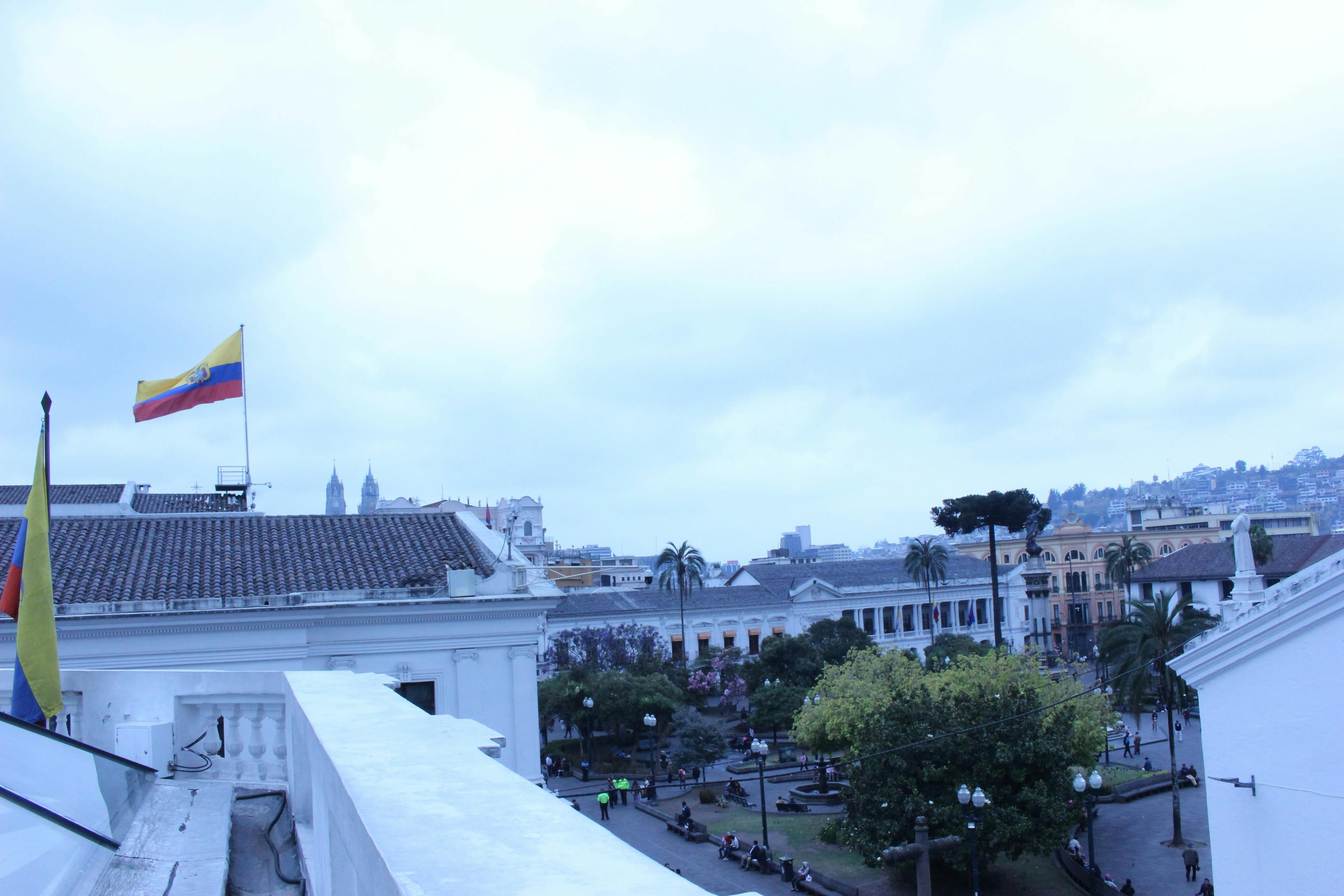 View from top of Museo Metropolitano looking towards Plaza Grande on Walking Tour