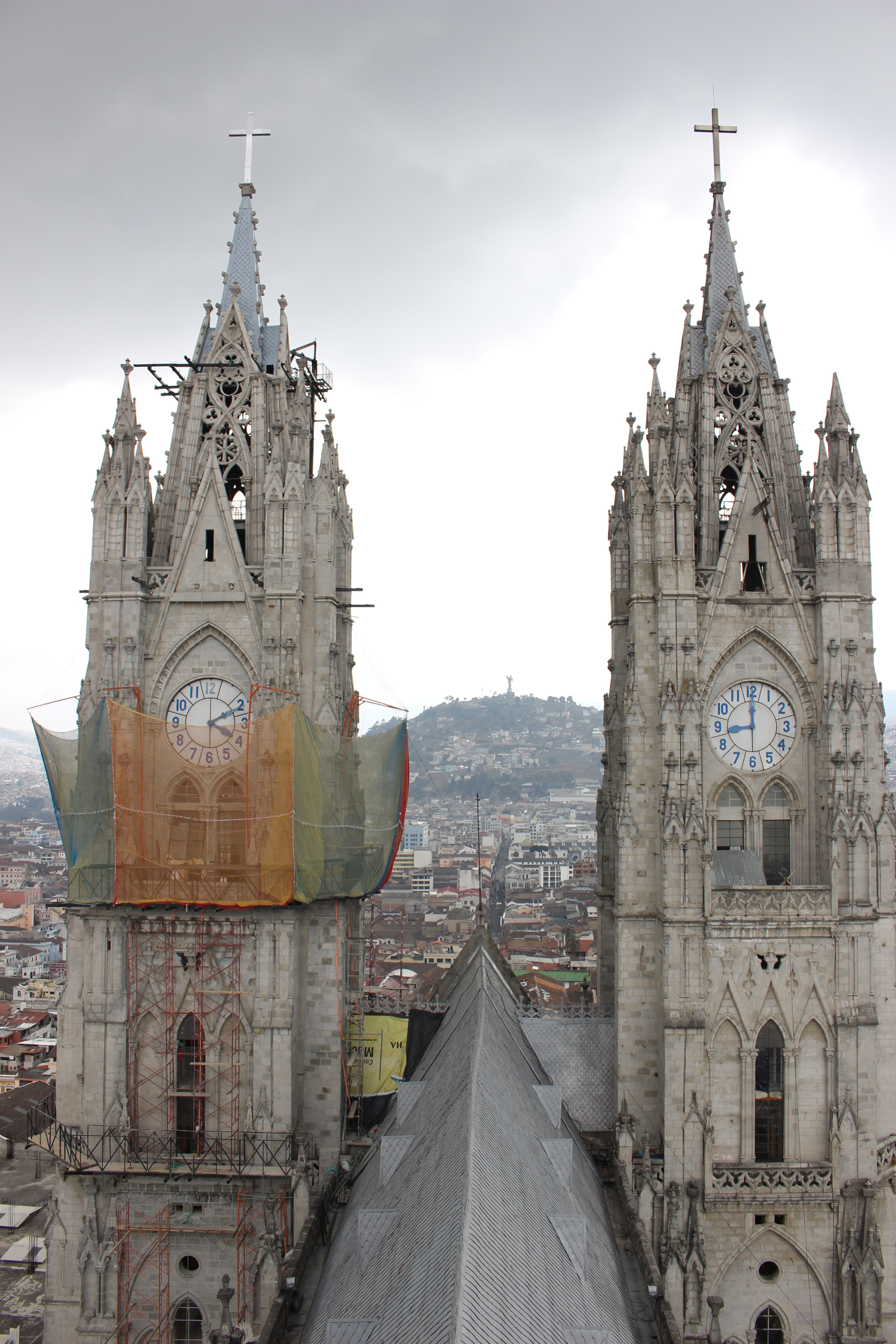 Spires of Basílica del Voto Nacional