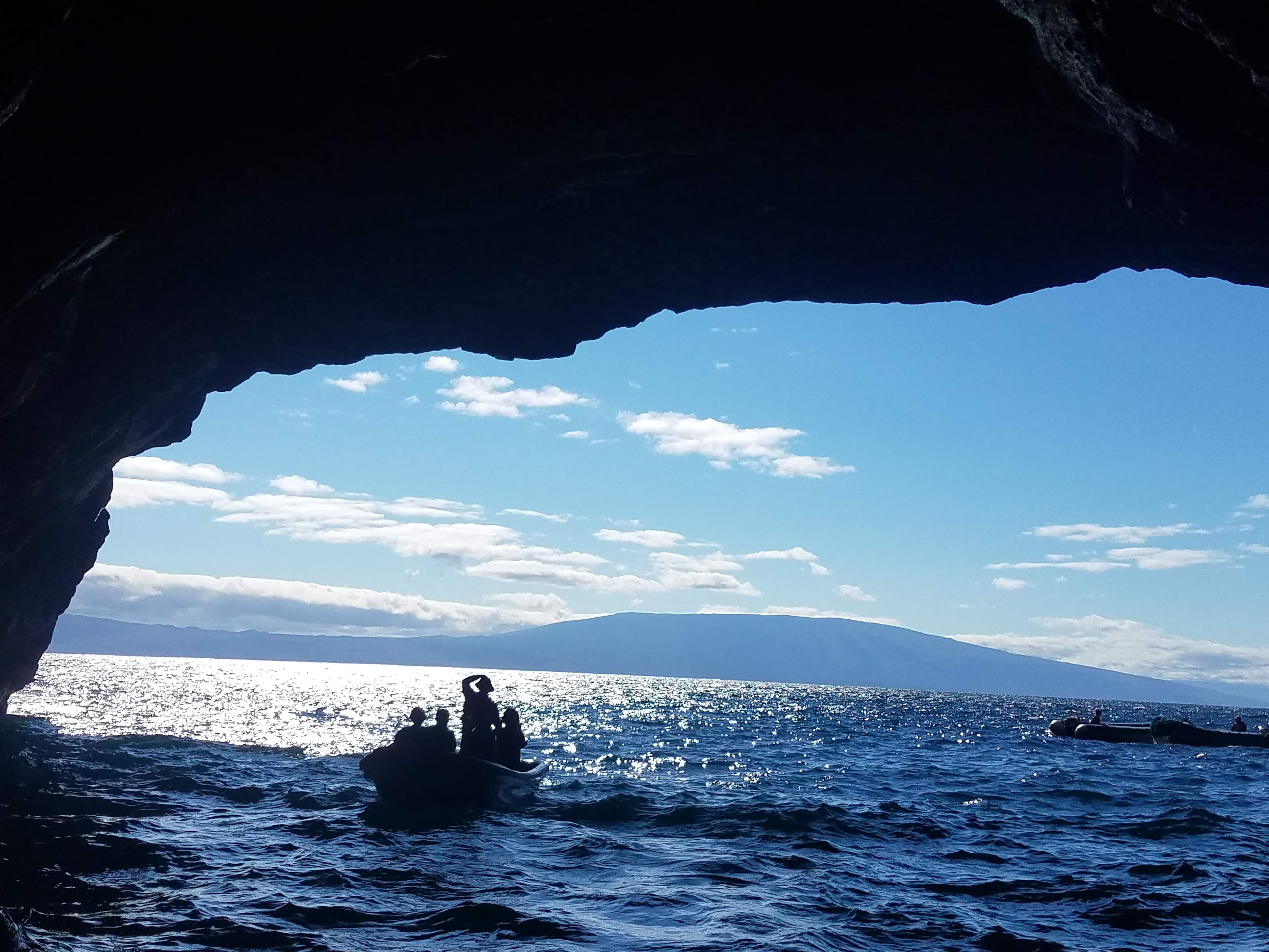 Dinghy into the cave