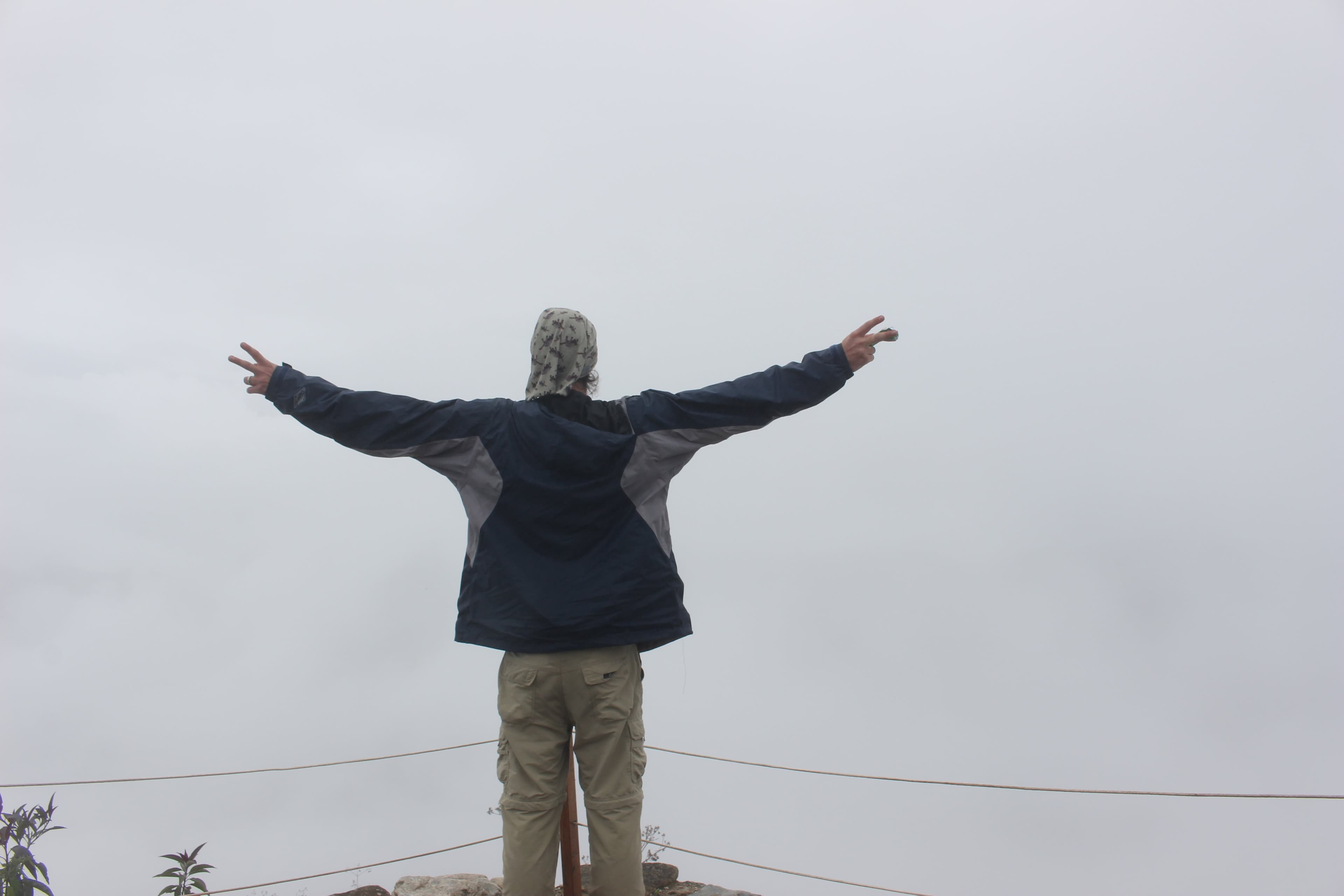 Gerrod and the mountain view of Machu Picchu