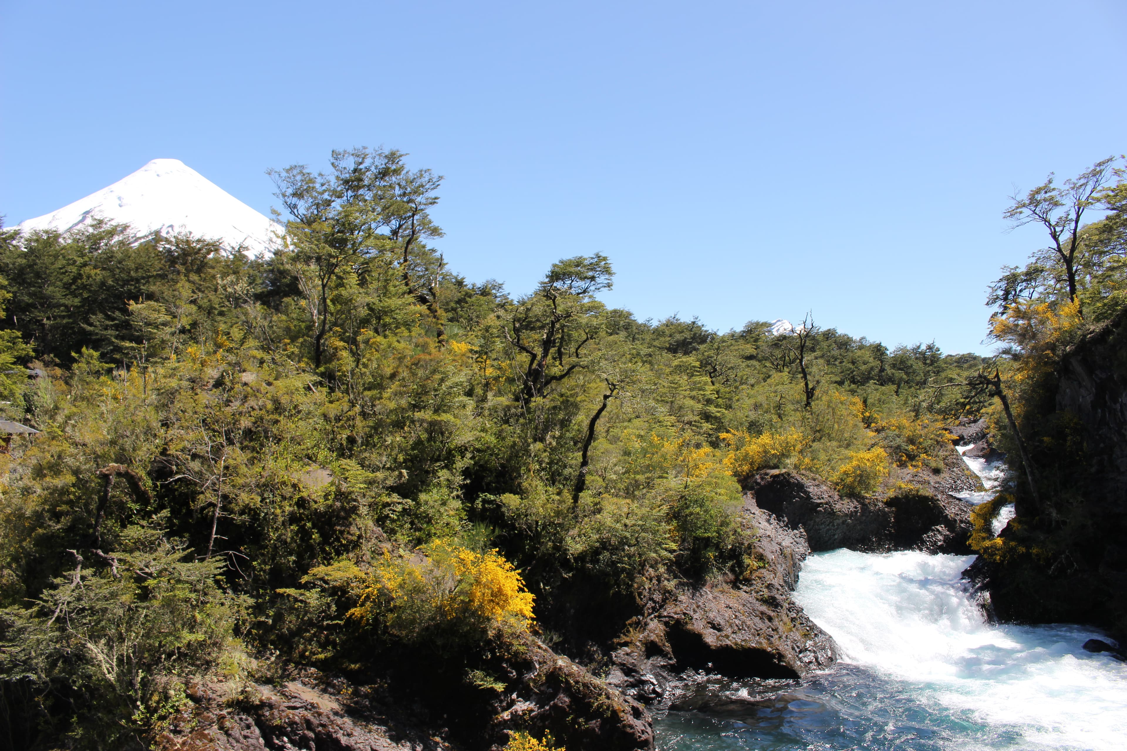 Saltos de Petrohué with Volcán Osorno behind