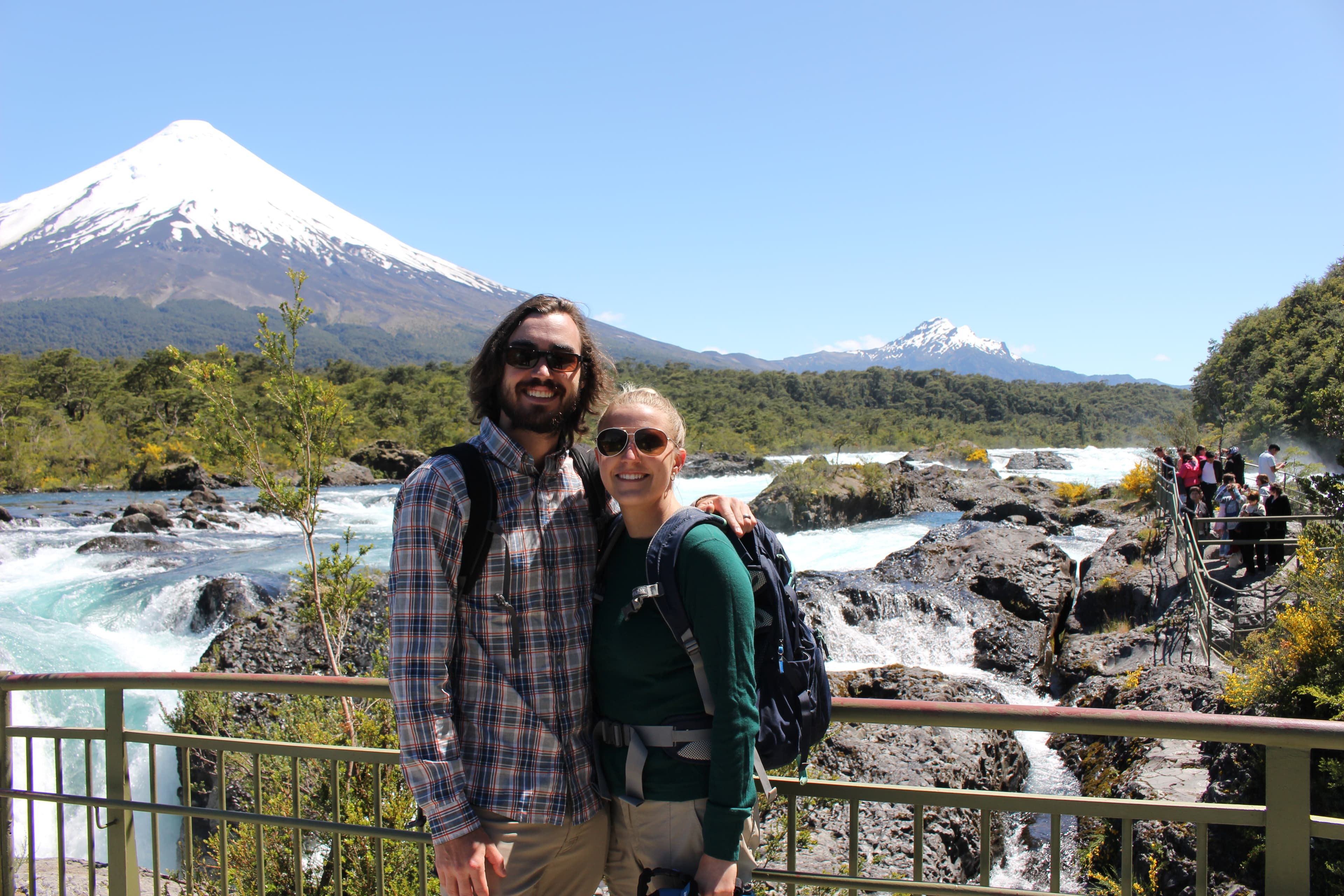 Lauren and Gerrod at Saltos de Petrohué