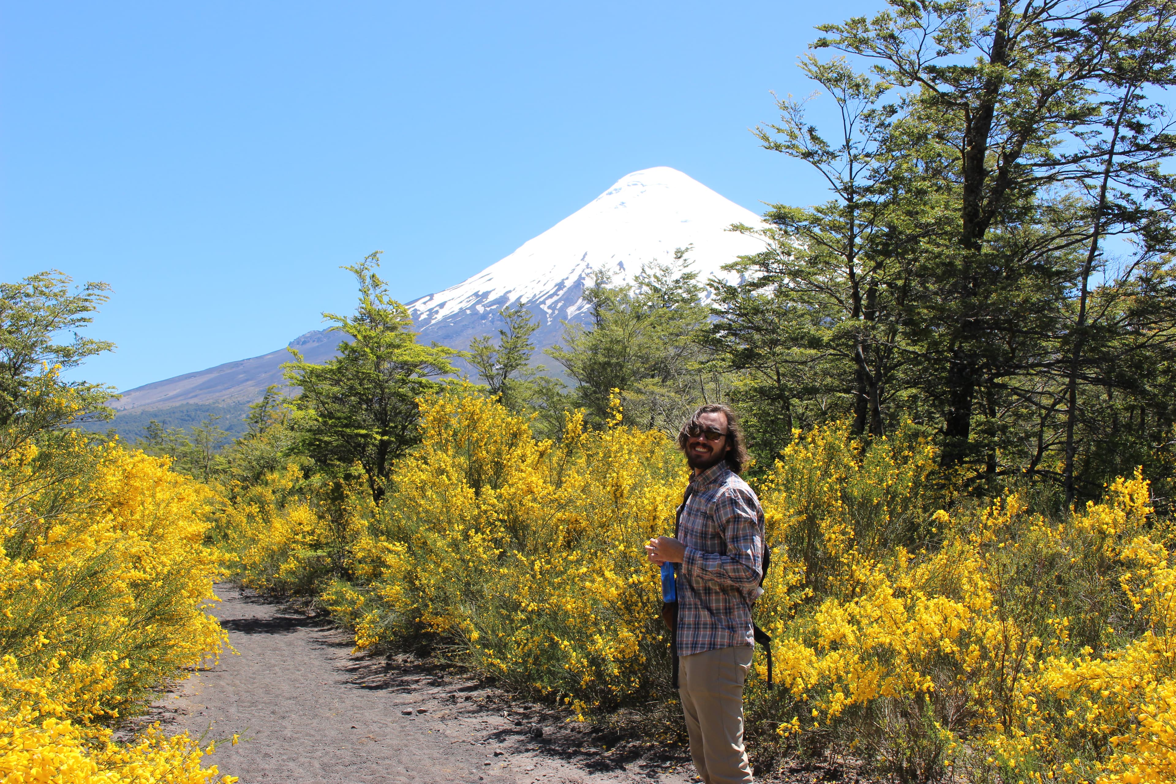 Gerrod hiking near Volcán Osorno