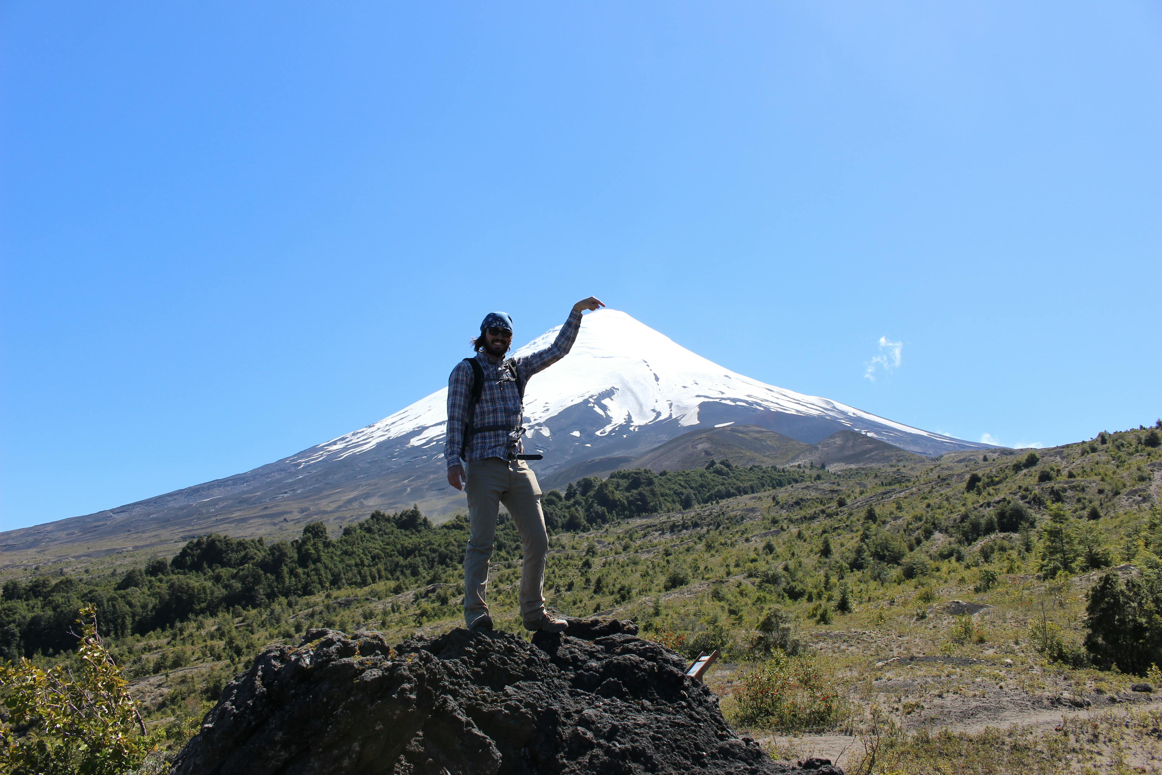 Gerrod touching the top of Volcán Osorno