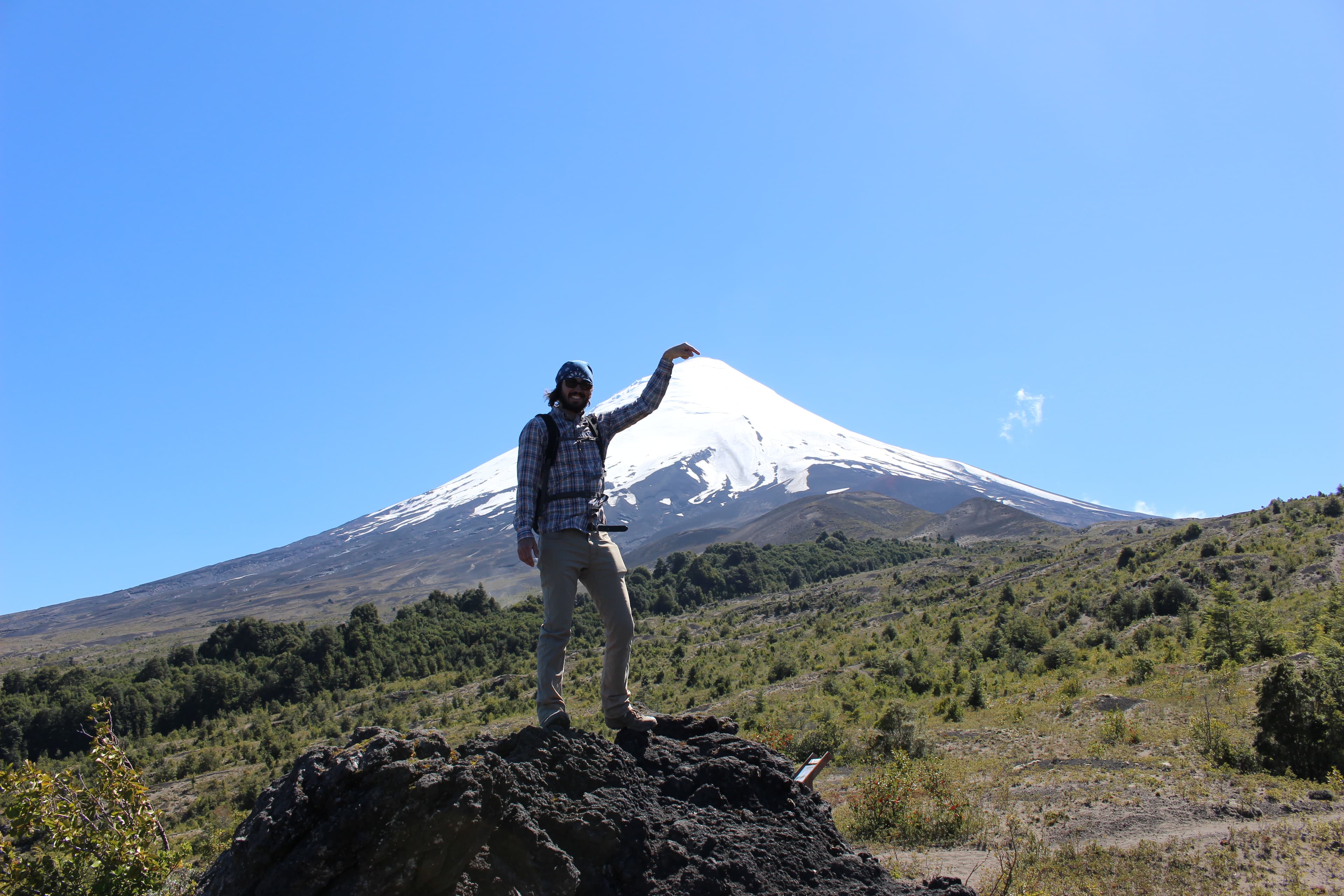 Gerrod touching the top of Volcán Osorno