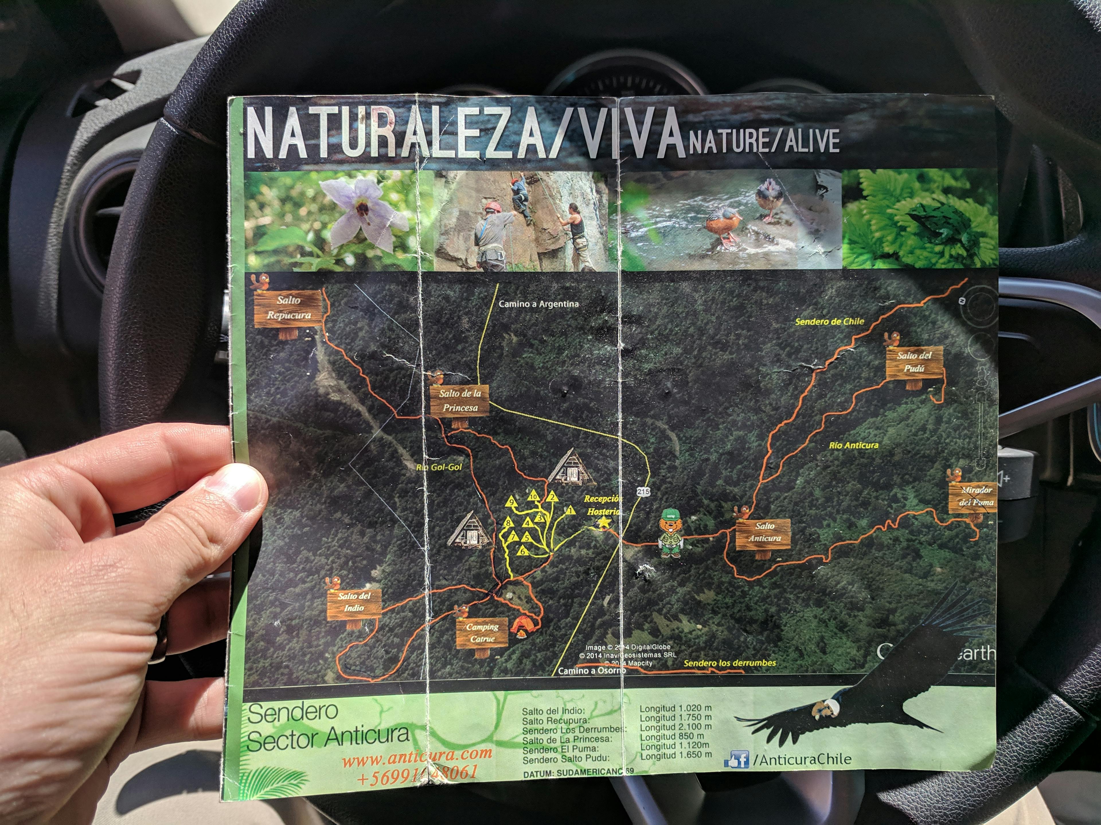Trail map of Parque Nacional Puyehue