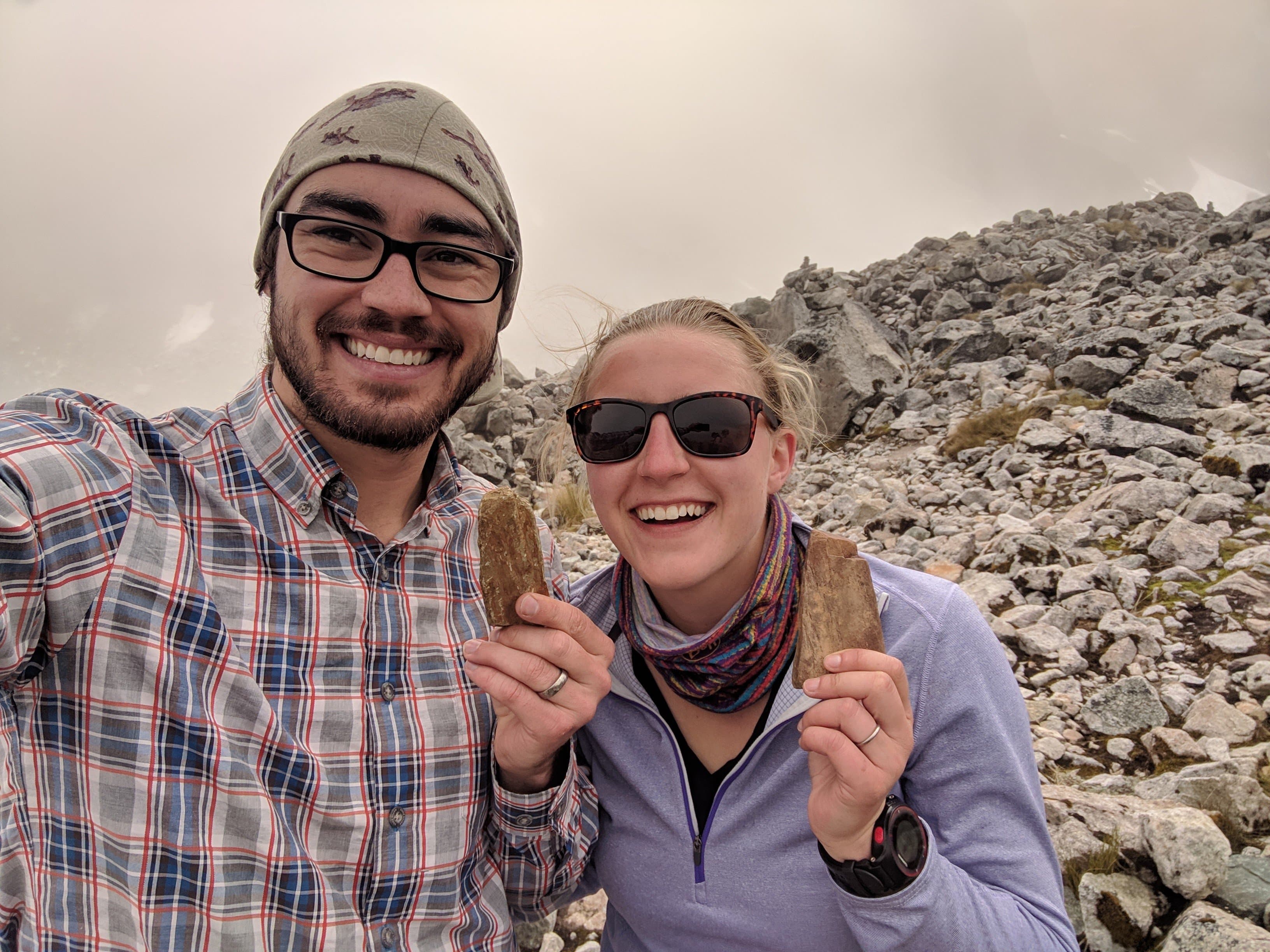 Us with our pachamama offering rocks