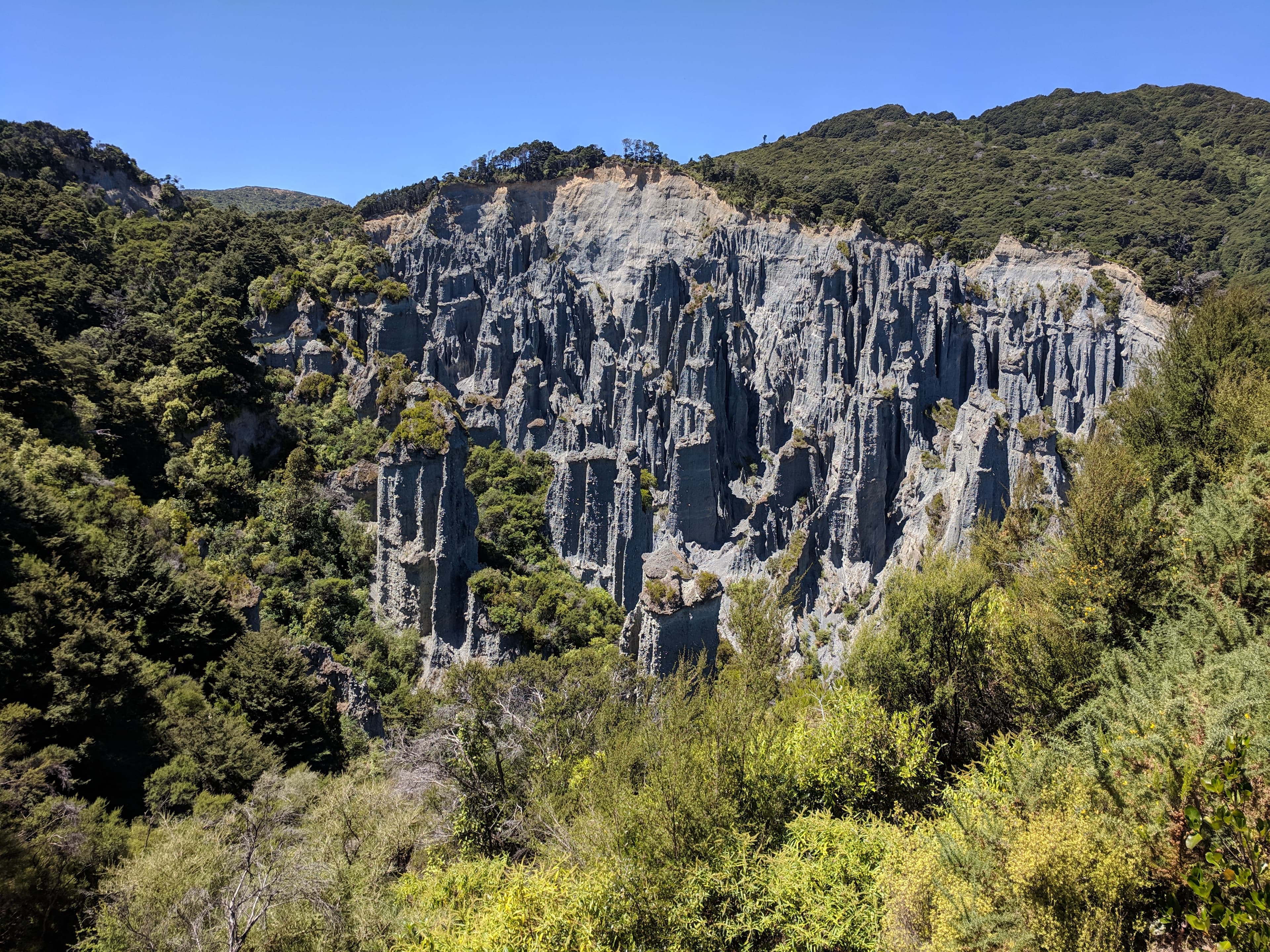 Overhead view of Putangirua Pinnacles/Dimholt Road Hike Overhead view of Putangirua Pinnacles/Dimholt Road Hike