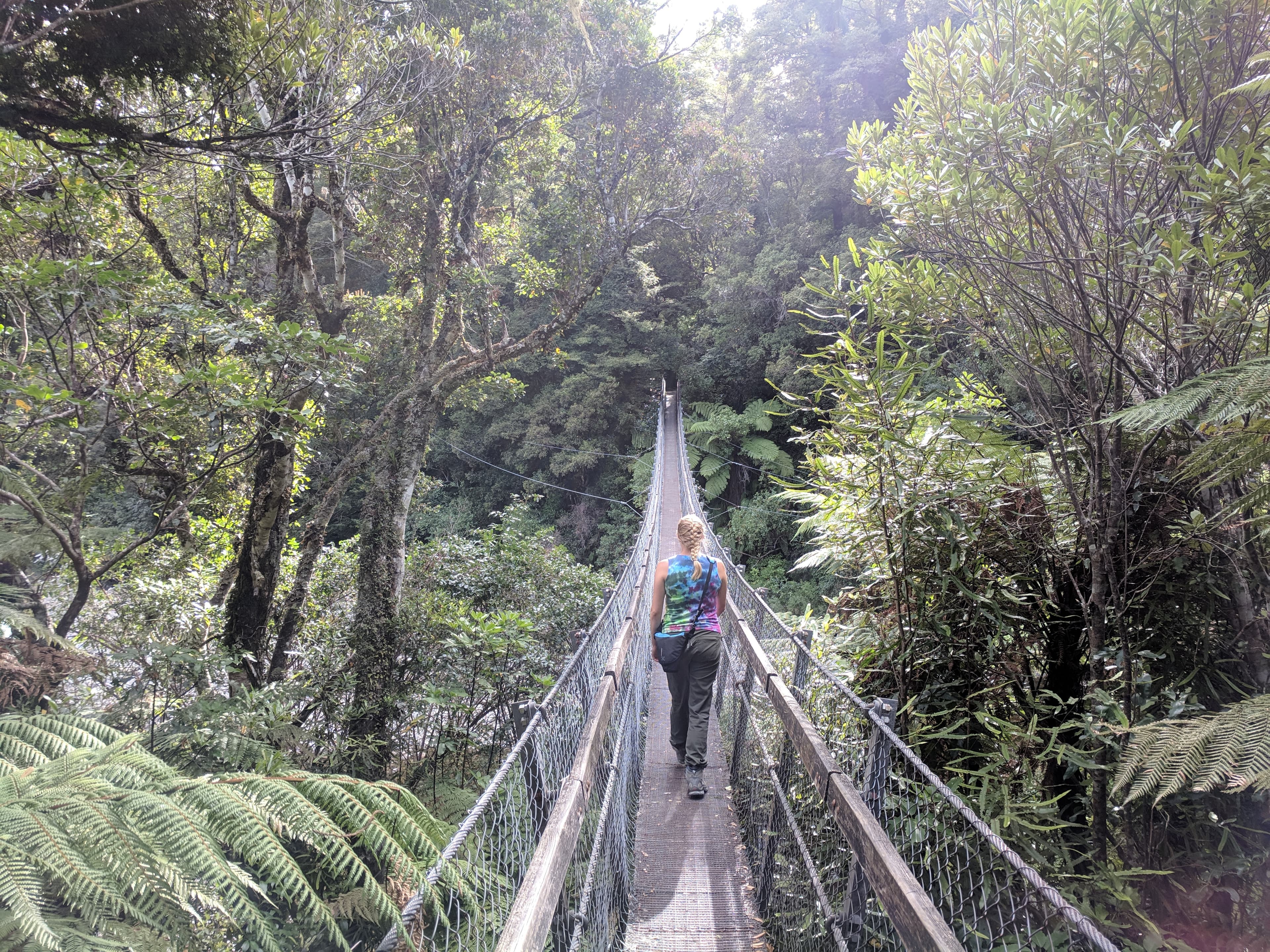 Lauren makes the crossing at Swing Bridge Loop Track Lauren makes the crossing at Swing Bridge Loop Track